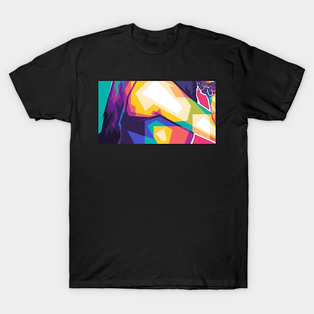 pop art lady sleeve T-Shirt by Rizkydwi